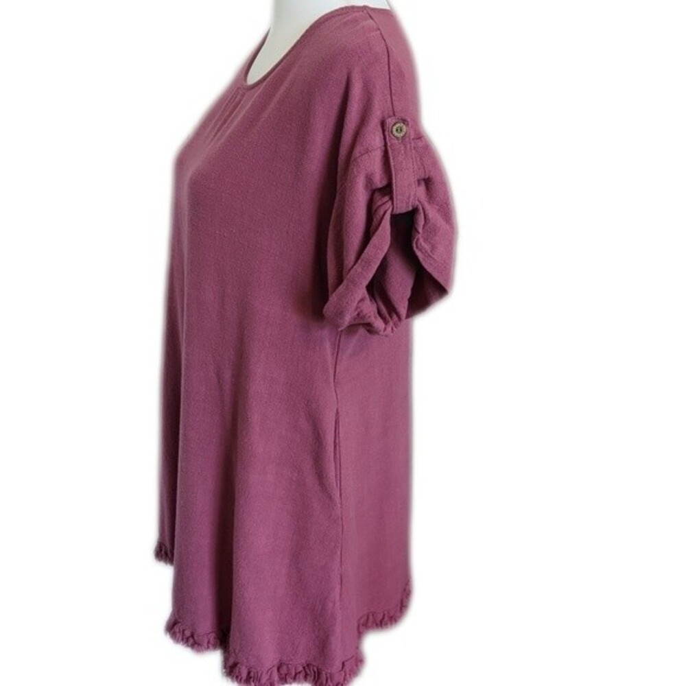 Umgee Rose Pink Short Sleeve Shift Dress - Picture 3 of 9